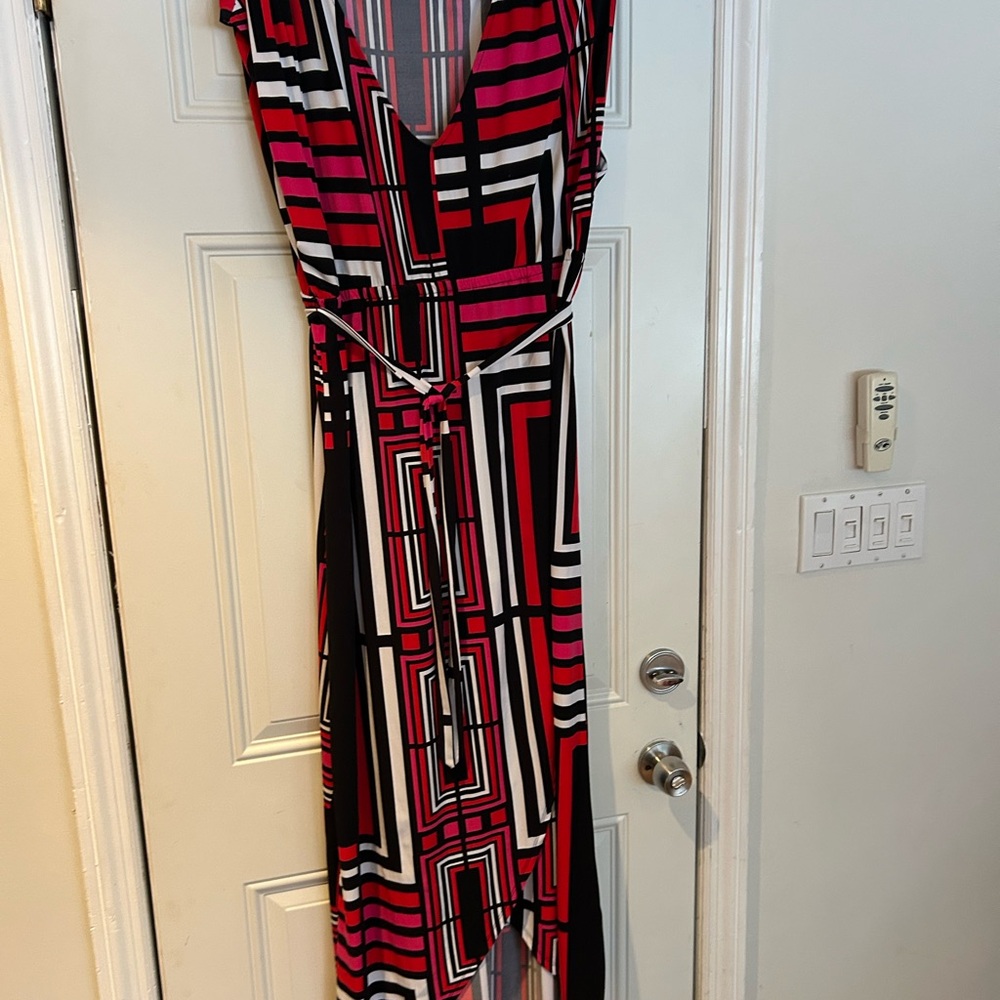 Worthington Asymmetrical Dress - Pink, Black, White